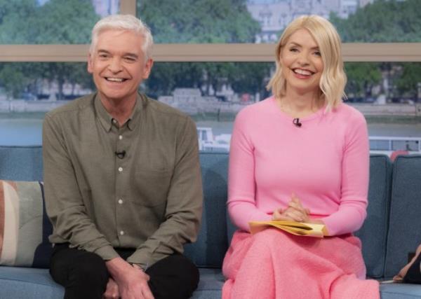 Editorial use o<em></em>nly Mandatory Credit: Photo by Ken McKay/ITV/REX/Shutterstock (13908192br) Phillip Schofield, Holly Willoughby 'This Morning' TV show, London, UK - 11 May 2023