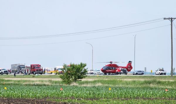 helicopters at scene of deadly bus crash in Canada