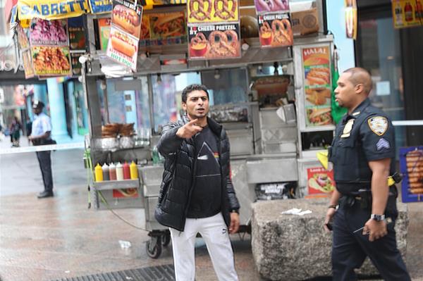 The stabbing took place at 34th Street and Broadway, wher<em></em>e a street food vendor allegedly stabbed another vendor amid an o<em></em>ngoing turf war.