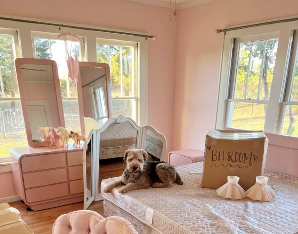 One of two bedrooms. 