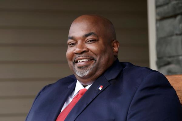 North Carolina Lt. Gov-elect Mark Robinson is shown at his home in Colfax, N.C., Tuesday.