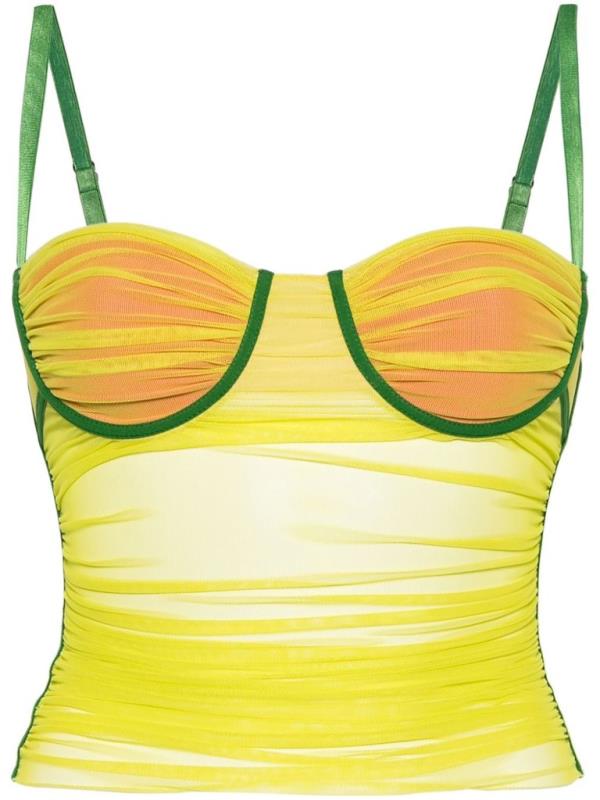 Mustard colored DIESEL Hailyna fashion corsette top