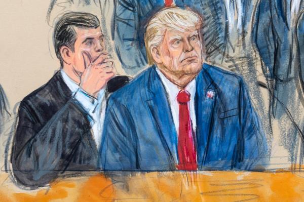 Do<em></em>nald Trump courtroom sketch