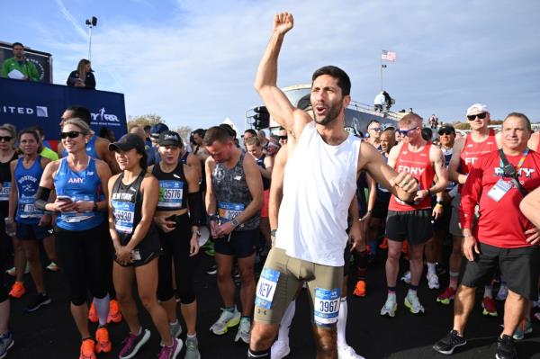 MTV reality star Nev Schulman completed his seventh NYC marathon in 4 hours, 17 minutes and 23 seconds.