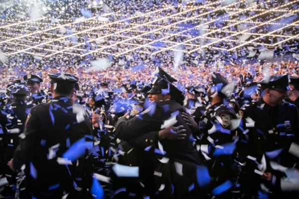 The new NYPD Academy graduates. 
