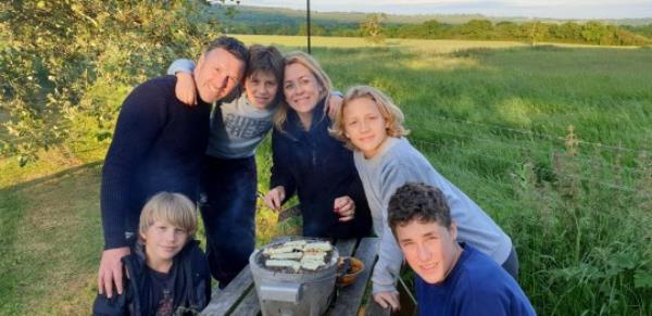 Sarah Beeny and family