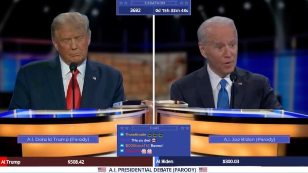 The deep fakes look extremely realistic, but the debate was not very believable because the behavior was so ridiculous.