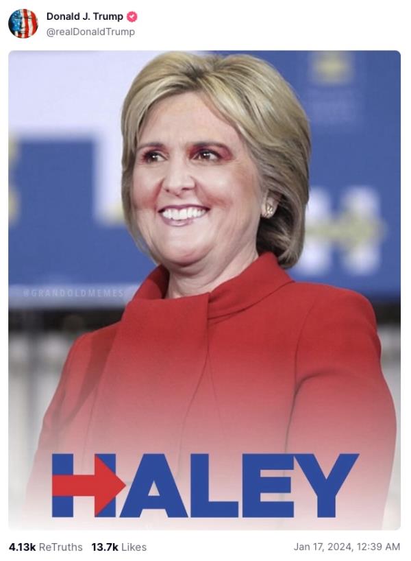 Do<em></em>nald Trump's attack on Nikki Haley