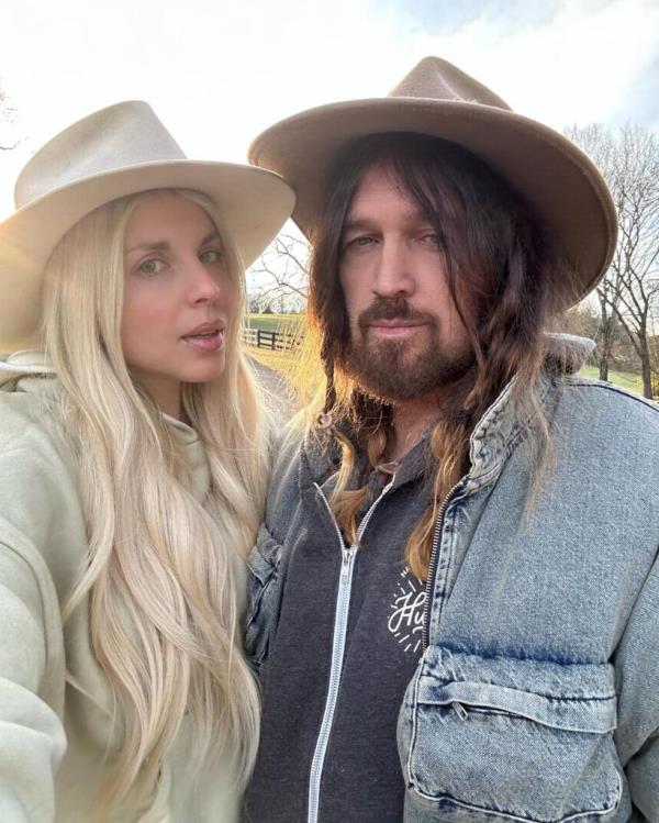 Billy Ray Cyrus with his new wife, Firerose. 