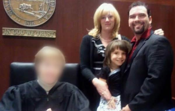 Natalia Grace with her adopted parents. 