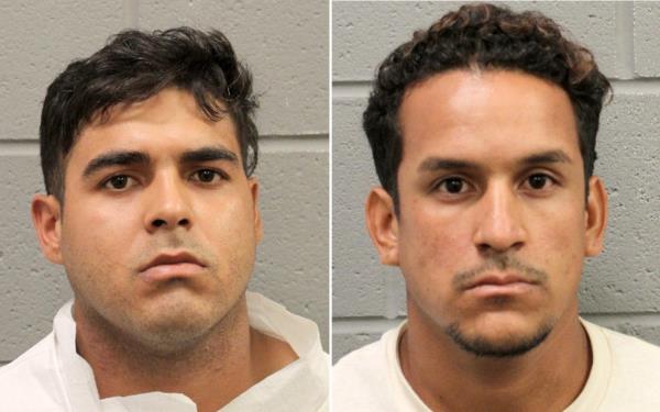 Johan Jose Martinez-Rangel, 22, and Franklin Pena, 26,</p>
<p> Comp of mugshots of migrant uspects arrested and charged with capital murder in the death of 12-yr-old Jocelyn Nungaray on June 17 in Texas.