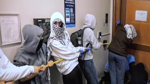 Students at Columbia University were arrested after they illegally occupied a campus building.
