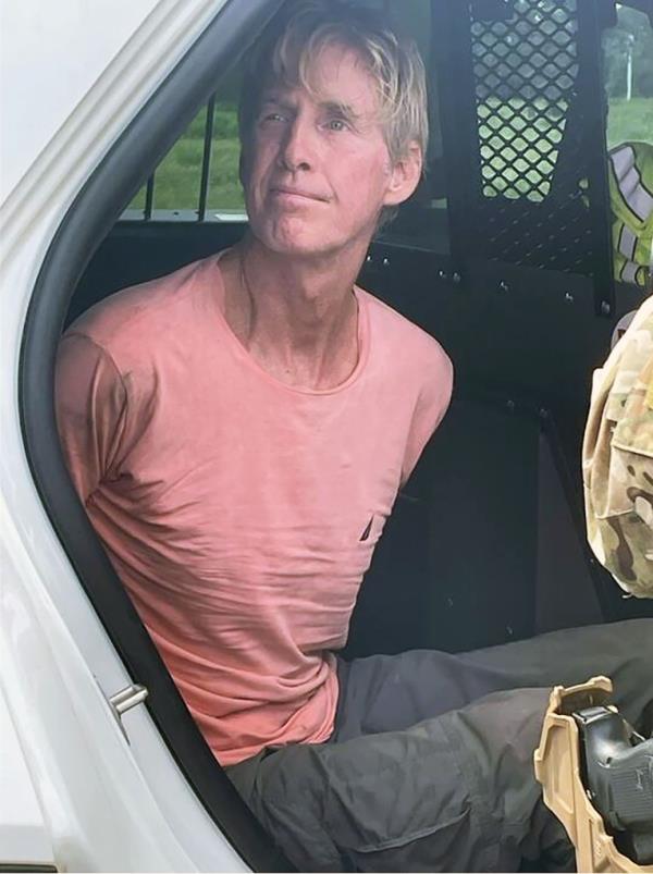 Routh after he was apprehended by authorities in Florida.