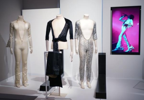 Costumes and kimo<em></em>nos which are part of Freddie Mercury's perso<em></em>nal collection, on display during a photo call at Sotheby's in London, ahead of their auction. Picture date: Thursday August 3, 2023. PA Photo. Photo credit should read: Yui Mok/PA Wire