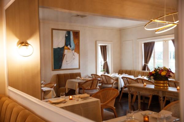 The downstairs dining area. 