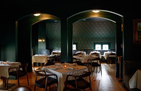 The upstairs dining area. 