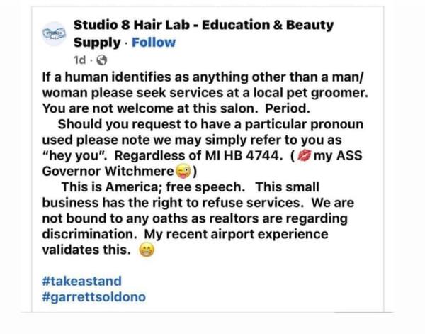 Facebook post