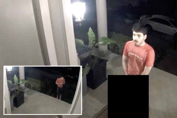 警察在追捕中使用视频：“我们是好邻居”，光脚流浪汉在门廊上留下了令人讨厌的惊喜