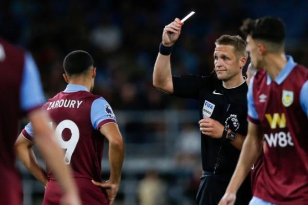 Burnley finished the match with 10 men