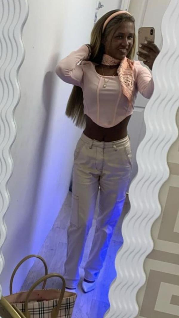 Megan Blain, 18, a student from the UK, obsessed with tanning in sun beds. 