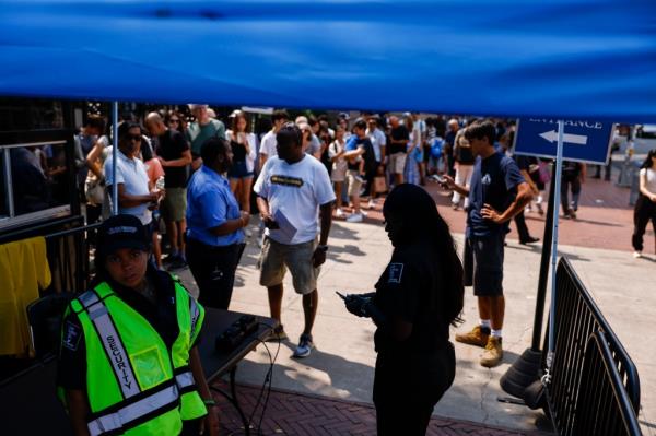Workers at Columbia University check identification for those seeking to enter the school's campus. But CUNY campus police told The Post their locations aren't prepared for protests.