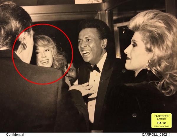 Do<em></em>nald Trump pictured with E. Jean Carroll