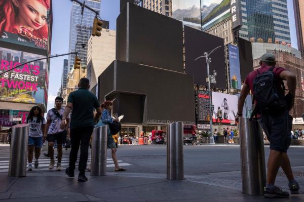 Blank Billboards in Times Square.
