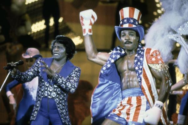 James Brown and Carl Weathers in 