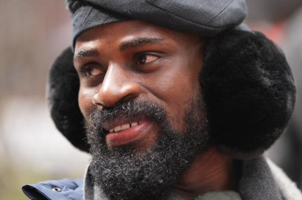 Nigerian chess master Tunde o<em></em>nakoya deeply co<em></em>ncentrated during the 48th hour of his chess marathon challenge in Times Square