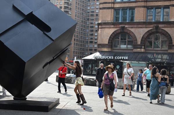 Real estate images of the Starbucks coffee house, (pictured) located in Astor Place in the East Village of New York City. 