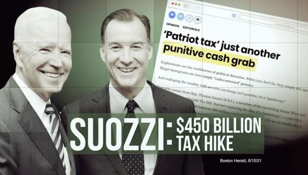 Ad showing Joe Biden and Tom Suozzi