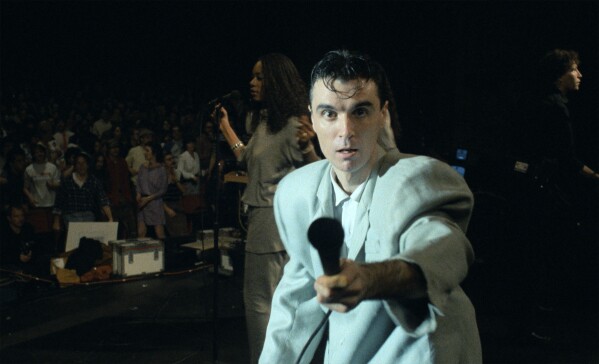 This image released by A24 shows David Byrne in a scene from 