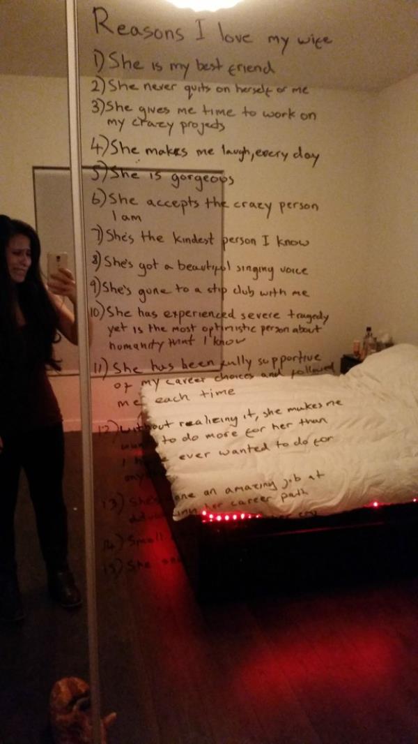 Screengrab shows a long message left for Molly Gelman by Murphy-Johnson in December 2015.