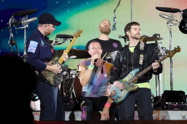 Coldplay performs at Rose Bowl Stadium