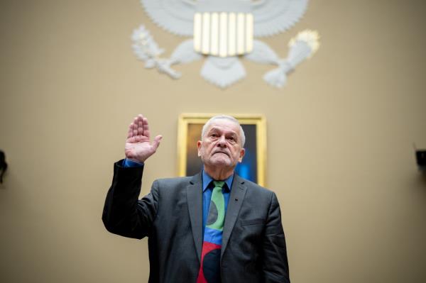 Dr. David Morens is sworn in during a House Selec<em></em>t Subcommittee on the Coro<em></em>navirus Pandemic hearing on Capitol Hill on May 22, 2024 in Washington, DC.