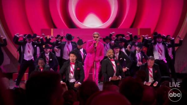 Ryan Gosling begins his performance of 