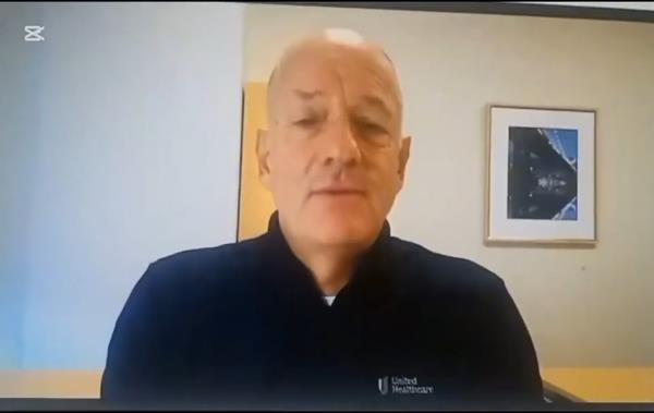 A screengrab from the leak video, showing Andrew Witty.