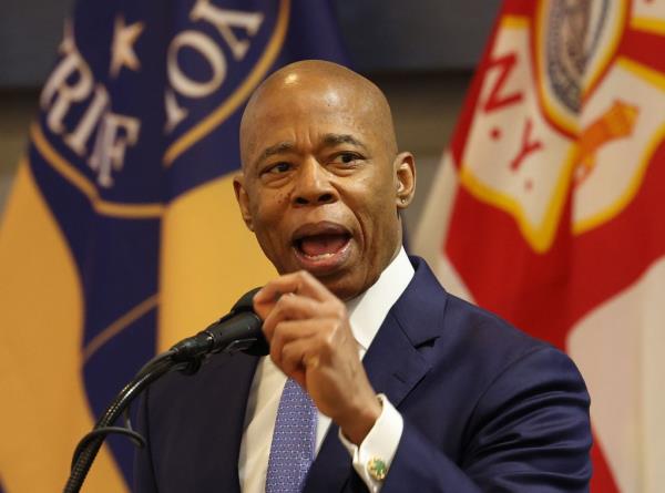 Mayor Eric Adams at the City of New York Public Safety Promotion Ceremony at the New York City Police Academy at 130-30 28th Avenue in Queens, NY