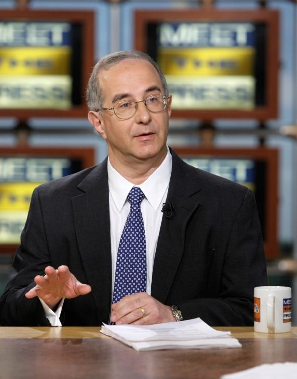 Geoff Garin, Chief Strategist of the Clinton Campaign, speaks during a taping of 