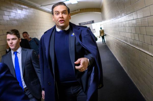 Rep. George Santos, R-NY, walks from his office to the US Capitol in Washington, DC, on December 1, 2023. The US House of Representatives is expected to vote on whether to expel US Representative George Santos from Congress, after the House Ethics Committee released a report stating it found 
