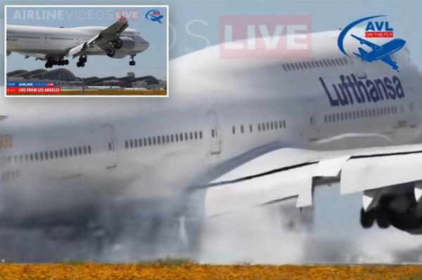 汉莎航空公司的波音747两次从洛杉矶国际机场的跑道上反弹：视频