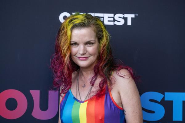 Pauley Perrette at the 2023 Outfest film festival in Los Angeles