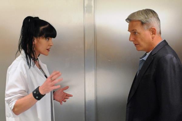 Pauley Perrette, Mark Harmon in 