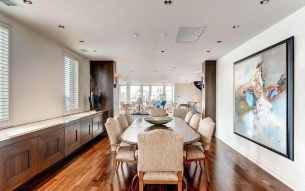 The formal dining room.
