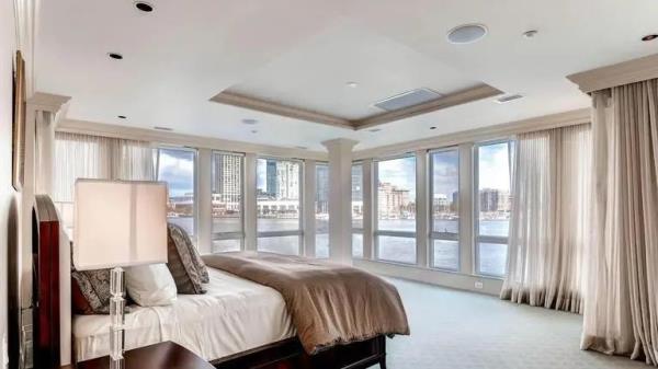 One of six bedrooms. 