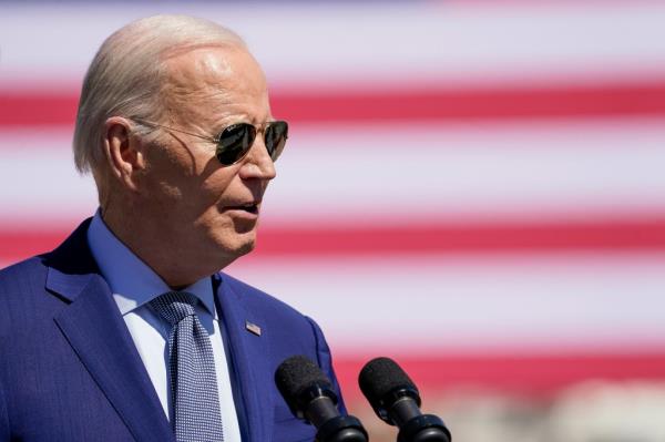 President Joe Biden speaks a<em></em>bout an agreement to provide Intel with up to $8.5 billion in direct funding and $11 billion in loans for computer chip plants in Arizona, Ohio, New Mexico and Oregon, Wednesday March 20, 2024