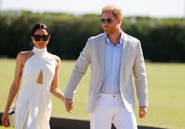 Meghan Markle and Prince Harry at the Royal Salute Polo Challenge in Wellington, Florida on April 12, 2024