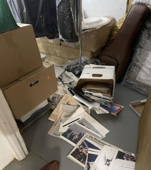 A picture of government docu<em></em>ments that were seized at Trump's Florida home.
