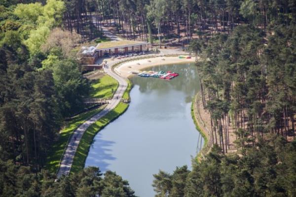Embargoed to 0001 Friday June 6 Undated Center Parcs handout photo of their new holiday village in Woburn Forest, Bedfordshire, which welcomes its first guests today in a move likely to inject more than ?20 million a year into the local economy. PRESS ASSOCIATION Photo. Issue date: Friday June 6, 2014. The new ?250 million Center Parcs will cater for around 350,000 guests a year and boasts a subtropical swimming area, 625 lodges, a 75-bedroom hotel and restaurants, shops and leisure facilities. See PA story TOURISM CenterParcs. Photo credit should read: Center Parcs/PA Wire NOTE TO EDITORS: This handout photo may o<em></em>nly be used in for editorial reporting purposes for the co<em></em>ntemporaneous illustration of events, things or the people in the image or facts mentio<em></em>ned in the caption. Reuse of the picture may require further permission from the copyright holder.