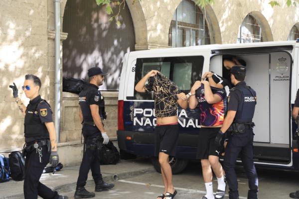 The six men were arrested.